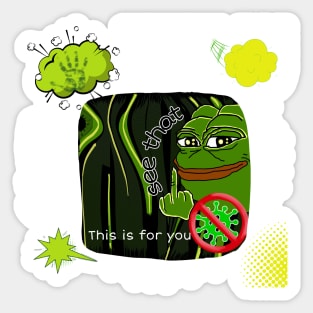 Funny Frog - Middle Finger Sticker